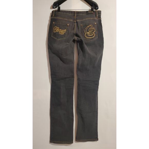 Coogi VTG Embroidered Logo Straight Leg Dark Wash Mid Rise Jeans Womens 11/12 - Picture 2 of 11